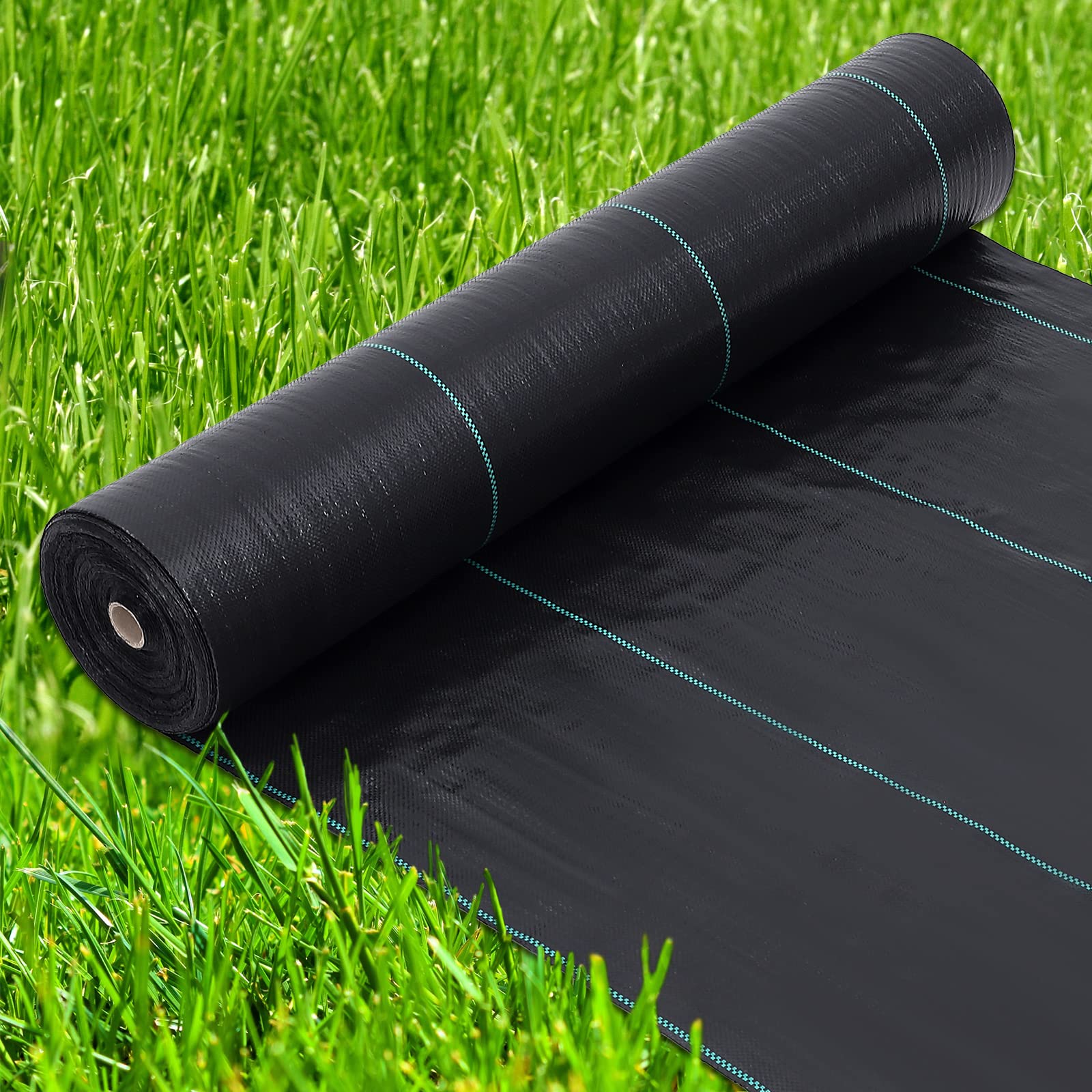 DSstyles 4ft x 250ft Premium Weed Barrier Landscape Fabric, 5oz Heavy Duty, Weed Control Fabric, High Permeability, Good for Flower Bed, Driveway Fabric and Ground Cover